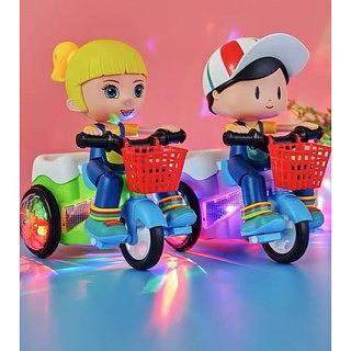 Moto Triciclo Menina Empina Gira 360° Luzes E Sons Personagem